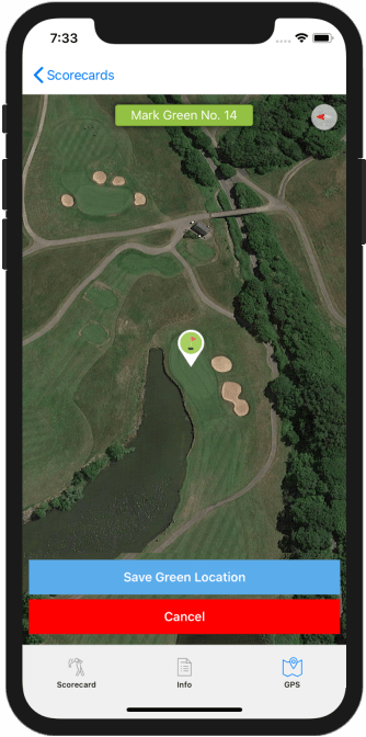 Golf GPS App Update Green Location